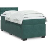 vidaXL Box spring krevet s madracem tamnozeleni 80 x 200 cm baršunasti | shoptok.hr