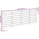  Zidno uzglavlje 166x3x63 cm od masivne borovine | shoptok.hr