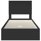  Krevet s od storage Crna 100 x 200 cm Konstruirano drvo | shoptok.hr