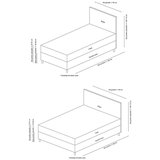 Hanah home Podnica za krevet s uzglavljem Safir, 140x110x200 cm, Smeđa | Eponuda.ba