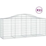  Lučne gabionske košare 11 kom 200x50x80/100cm pocinčano željezo | shoptok.hr