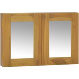 vidaXL Omarica z ogledalom 60x10x40 cm trdna tikovina Cene
