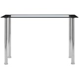  Blagovaonski stol crni i prozirni 120x60x75 cm kaljeno staklo | shoptok.hr