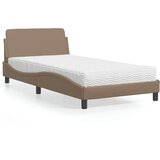  Krevet s madracem Dover boja cappuccina 100 x 200 cm od umjetne kože | shoptok.hr