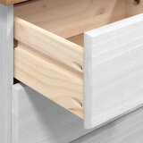  Komoda ASKIM Bijelo 91 x 40 x 95,5 cm Čvrsto borovo drvo | shoptok.hr