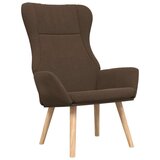  Stol za sproščanje s stolčkom za noge rjavo blago, (20935469) | Shoptok.si