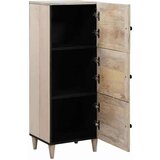 vidaXL Visok predalnik s polico Bela 40 x 33 x 110 cm trden mangov les | Shoptok.si