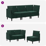  Set namještaja za dnevni boravak 3 pcs Tamnozelena Baršun | shoptok.hr