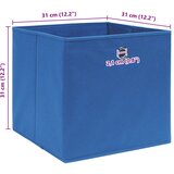  Kutije za pohranu 10 kom plave 32 x 32 x 32 cm od tkanine | shoptok.hr