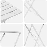  Sklopivi bistro set 3 pcs Bijelo Čelik | shoptok.hr
