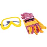  Dječji veliki set - motornih pila, rukavice, naočale i kaciga - zeleno/žuta | shoptok.hr