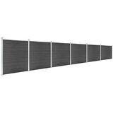 vidaXL Komplet ograjnih panelov WPC 1045x186 cm črn | Shoptok.si