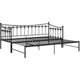 vidaXL izvlečni posteljni okvir črn iz kovine 90x200 cm | Shoptok.si