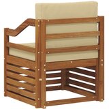  Zunanji kavč Masivno akacijevo les in poliester Naravna, (5000270870) | Shoptok.si