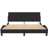  Okvir kreveta s LED svjetlima crni 160 x 200 cm baršunasti | shoptok.hr