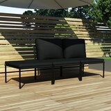  3-dijelna vrtna garnitura s jastucima crna PVC | shoptok.hr