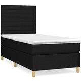 Maison Chic Box spring postelja - Vzmetna postelja z vzmetnico črna 90x200 cm blago SL12950, (21881784) | Shoptok.si
