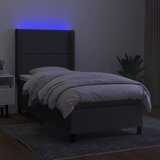  Krevet box spring s madracem LED tamnosivi 90x190 cm tkanina | shoptok.hr