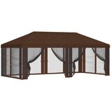 vidaXL Pokrov za gazebo s stranskimi stenami 6 x 3 m Rjava Poliester, (5000218907) Cene