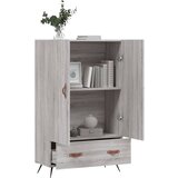  Visoka komoda siva boja hrasta 69,5x31x115 cm konstruirano drvo | shoptok.hr