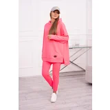 Kesi Set with sweatshirt in pink neon color