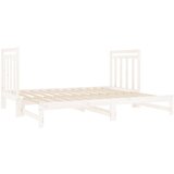  Dnevni ležaj na izvlačenje bijeli 2x(90x190)cm masivna borovina | Eponuda.com