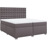  s oprugama i madracem sivi 200x200 cm od umjetne kože | shoptok.hr