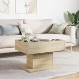  Stolić za kavu LED boja hrasta 70x50x45 cm konstruirano drvo | shoptok.hr
