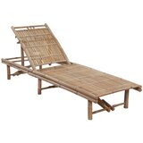Maison Chic Vrtni Ležalnik - Sončna ležalnik z blazino bambus, (22043183) | Shoptok.si