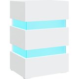  LED noćni ormarić bijeli 45 x 35 x 67 od konstruiranog drva | shoptok.hr