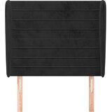  Uzglavlje s ušima crno 93x23x118/128 cm baršunasto | shoptok.hr