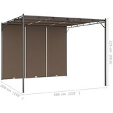  Vrtna sjenica s bočnim zastorom 3 x 3 x 2,25 m smeđe-siva | shoptok.hr