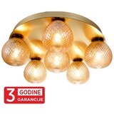 Mitea plafonska lampa staro zlato + amber prisma MAC9526-6 6xG9 3Y Cene