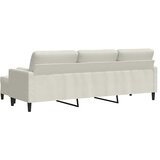  Trosjed s tabureom Krem 210 cm baršunasti | shoptok.hr