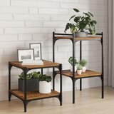 vidaXL Police 4 Pack - Stari les - 40x40x1.5 cm - Iz inženirskega lesa | Shoptok.si