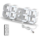 Deeyaple LED digitalna stenska ura 25 cm bela | Shoptok.si