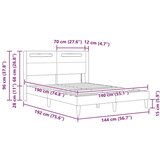 Okvir za krevet Bijela 140 x 190 cm Umjetna koža - Bijela 140 x 190 cm | shoptok.hr