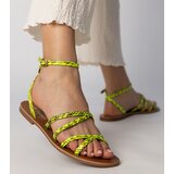 Gemre Yellow flat-soled sandals Kates | ePonuda.com