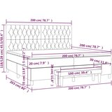  Krevet s oprugama i madracem tamnosivi 200x200 cm baršunasti | shoptok.hr