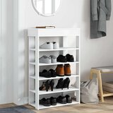 vidaXL Regal za čevlje bel 60x30x98 cm inženirski les | Shoptok.si