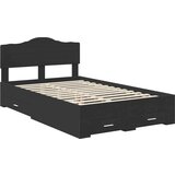  Konstrukcija postelje Črna 135 x 190 cm Konstruiran les, (5000102415) | Shoptok.si