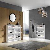 XORA omara z loputami za čevlje bela, barve nerjavečega jekla | Shoptok.si