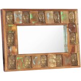  Ogledalo s likom Buddhe 80 x 50 cm od masivnog obnovljenog drva | shoptok.hr