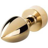 EasyToys Fox NO13 - metalni analni dildo s lisičjim repom (zlatno-bijeli) | shoptok.hr