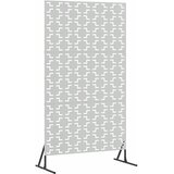  Zaslon za privatnost 100 x 50 x 180 cm Pocinčani čelik Srebrna | shoptok.hr