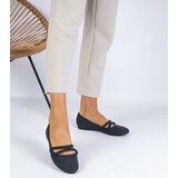 Gemre Black matte eco-leather women's ballet flats Baronna Cijene