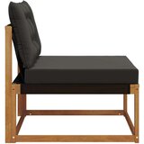 Srednja sofa za van Čvrsto drvo akacije Prirodna - Prirodna i crno 1x srednji | shoptok.hr