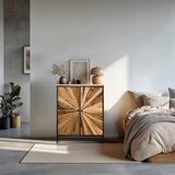 MID.YOU Komoda Santjago Black Sun, Črna, Rjava | Shoptok.si