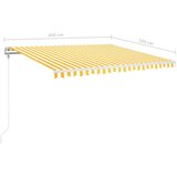 Automatska tenda sa senzorom LED 450 x 350 cm žuto-bijela | shoptok.hr