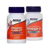 NOW Ubiquinol CoQH-CF 50 mg + gratis Omega 3, kapsule
